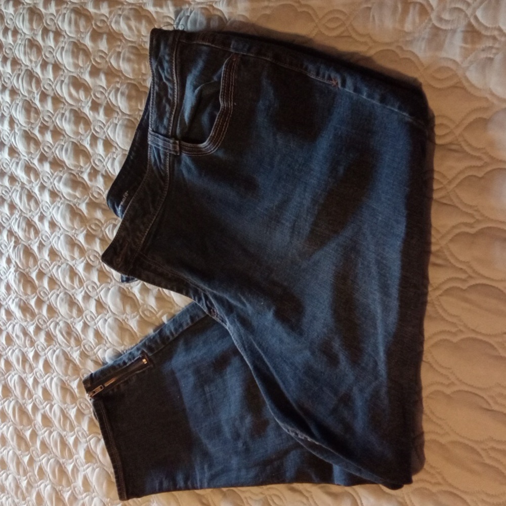Lane Bryant Genius Fit 5 Pocket Ankle Dark Wash Demin Jeans